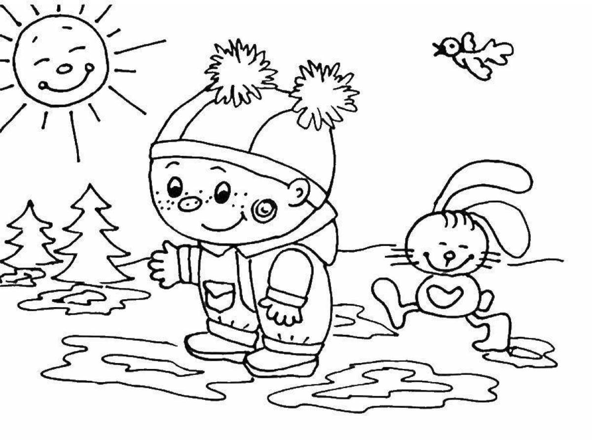 The edge of the sunny babys coloring page