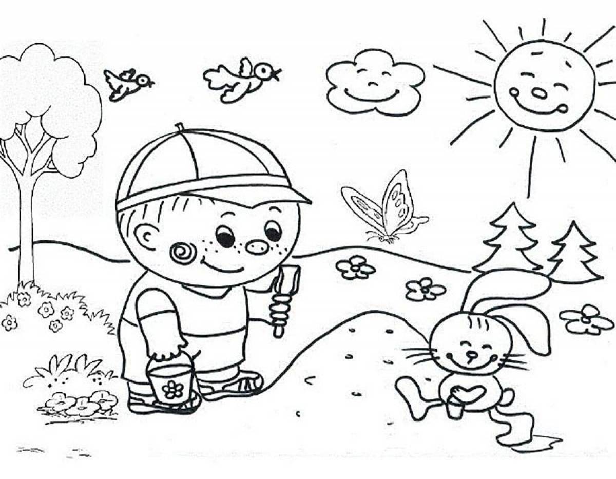 The edge of the glowing babies coloring page