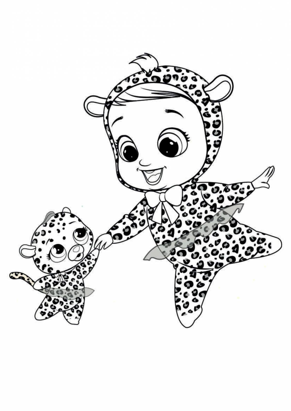Sparkly children's coloring page edge