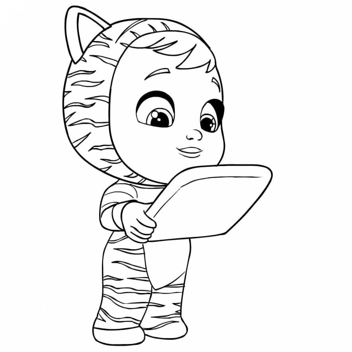 The edge of the splendid babys coloring page