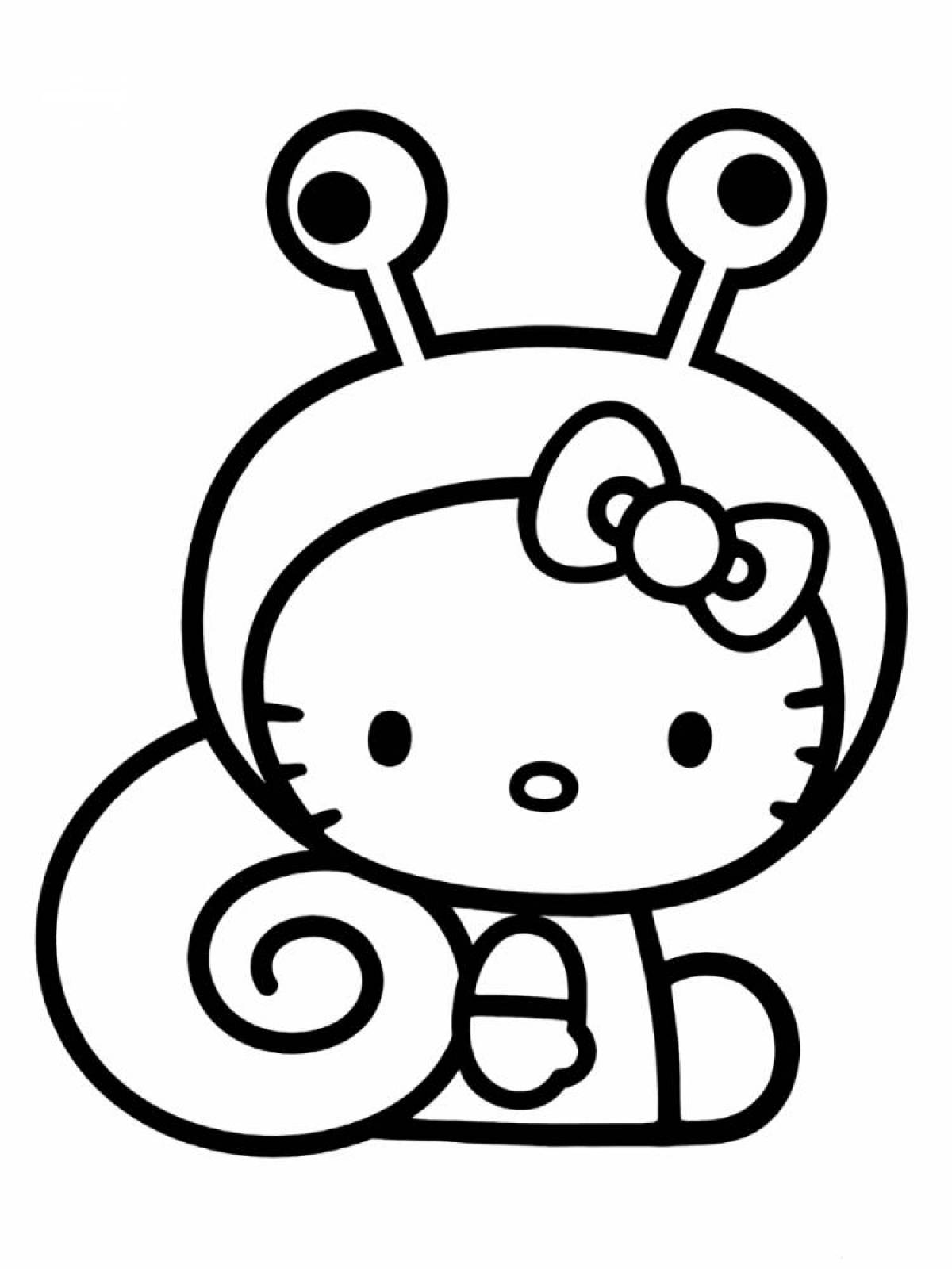 Great hello kitty melodies coloring page