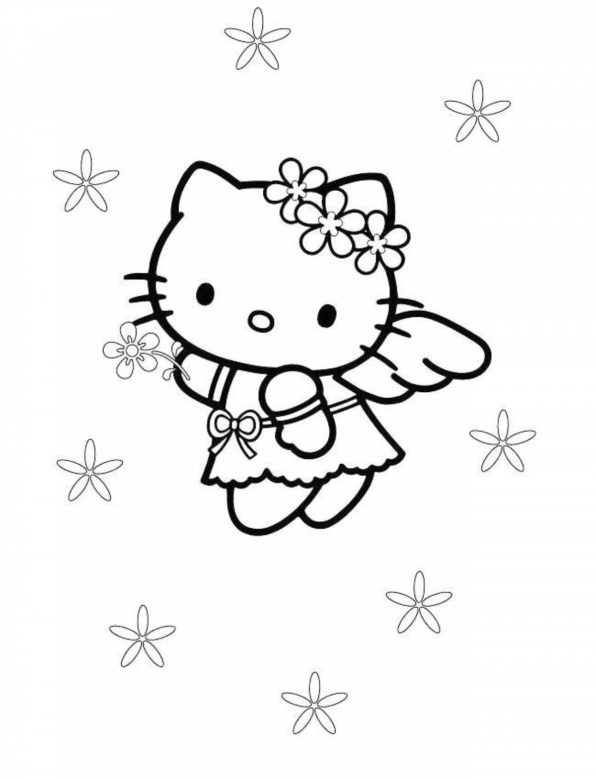 Coloring book adorable hello kitty melodies