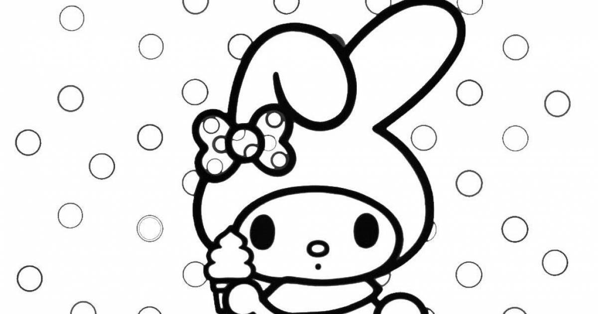 Coloring book hello kitty jubilant melodies