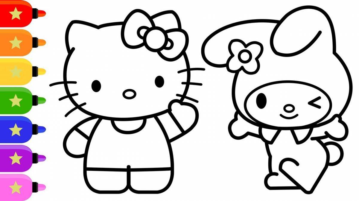 Coloring book hello kitty melodies