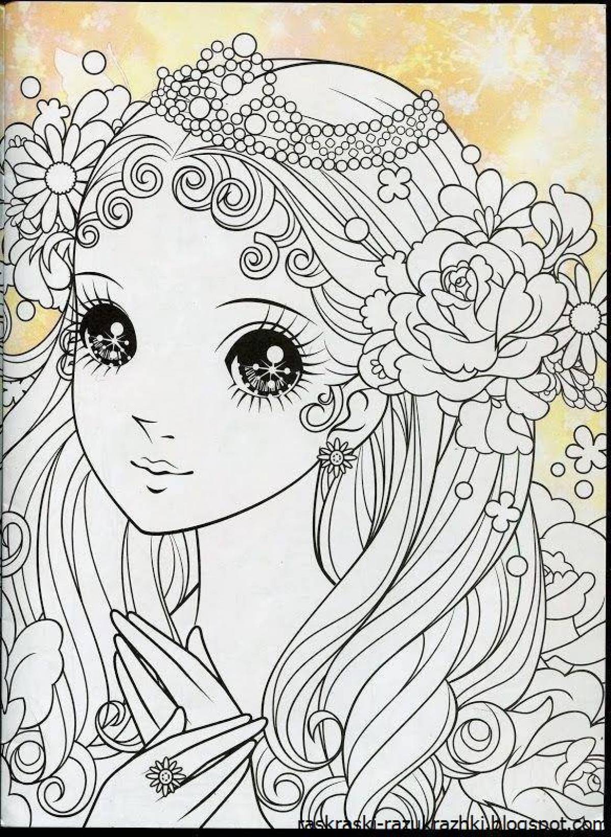 Joyful coloring for girls 8 years old