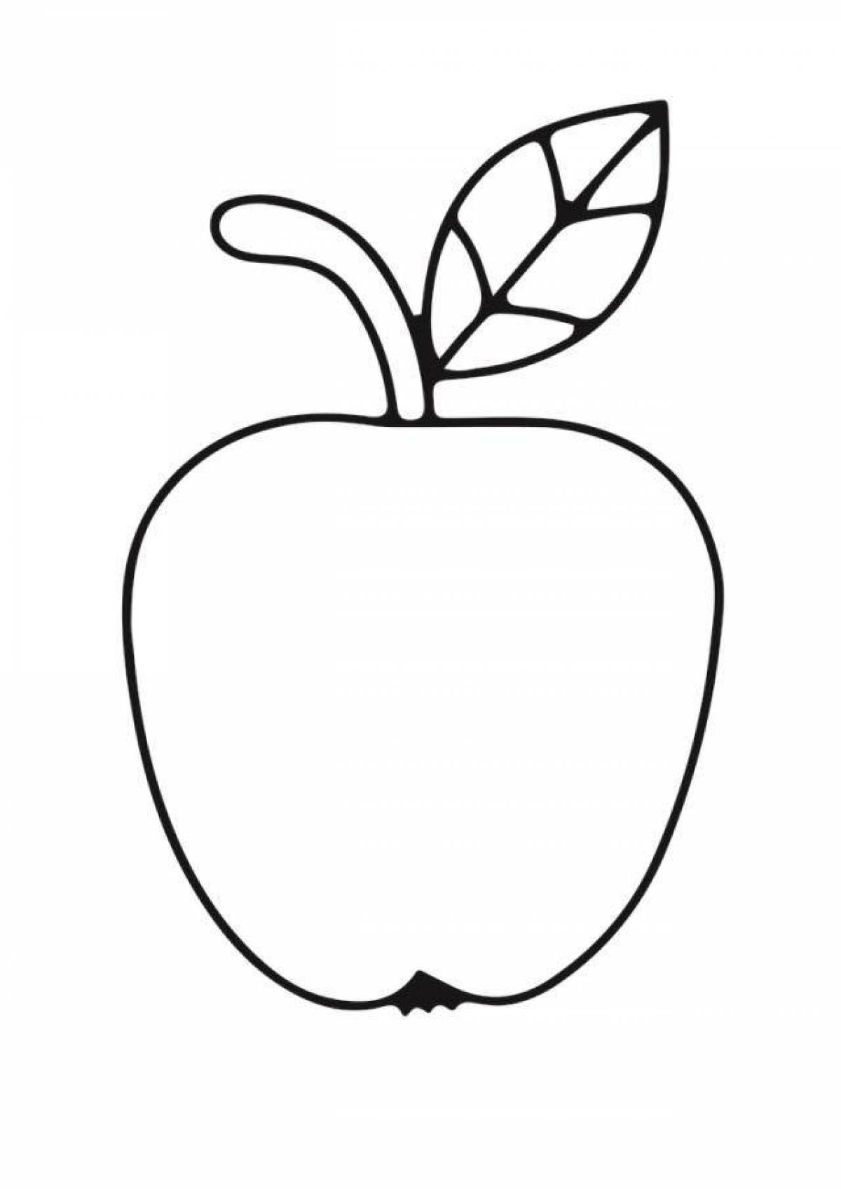Adorable apple coloring book for kids