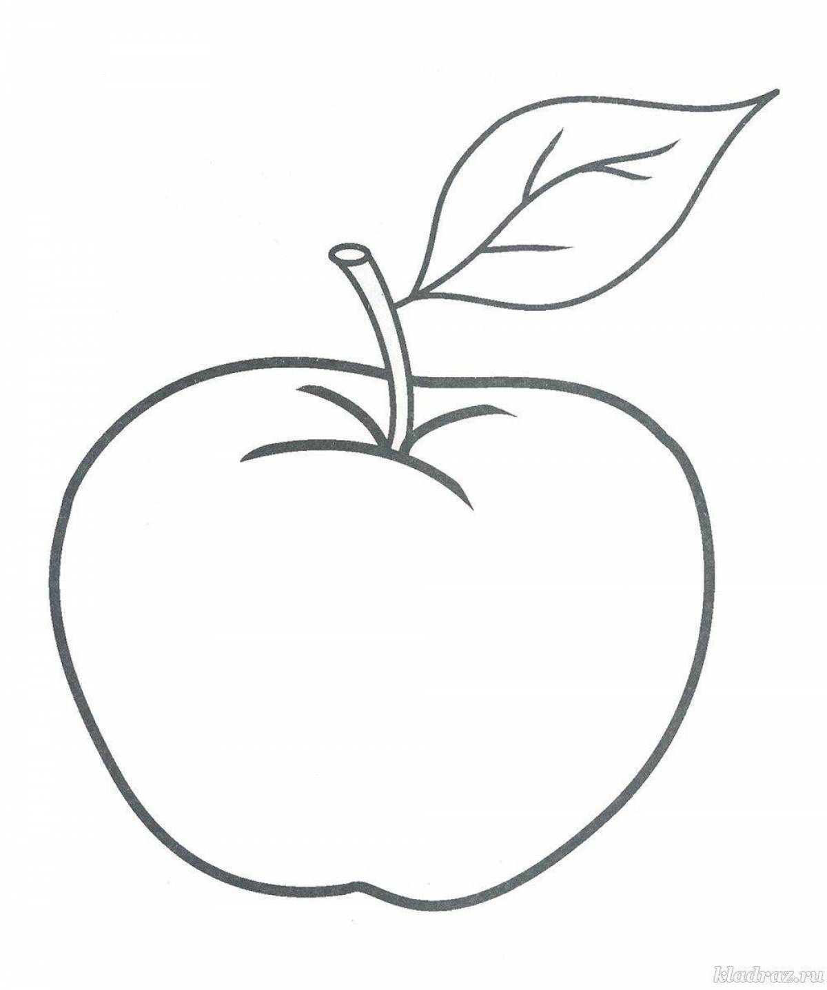Glowing apple coloring book for toddlers