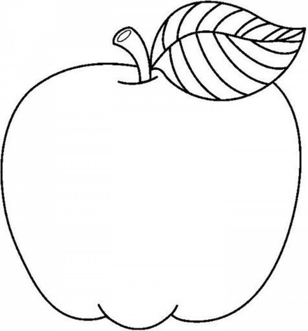 Книжка-раскраска для детей: фрукты и овощи (яблоки)