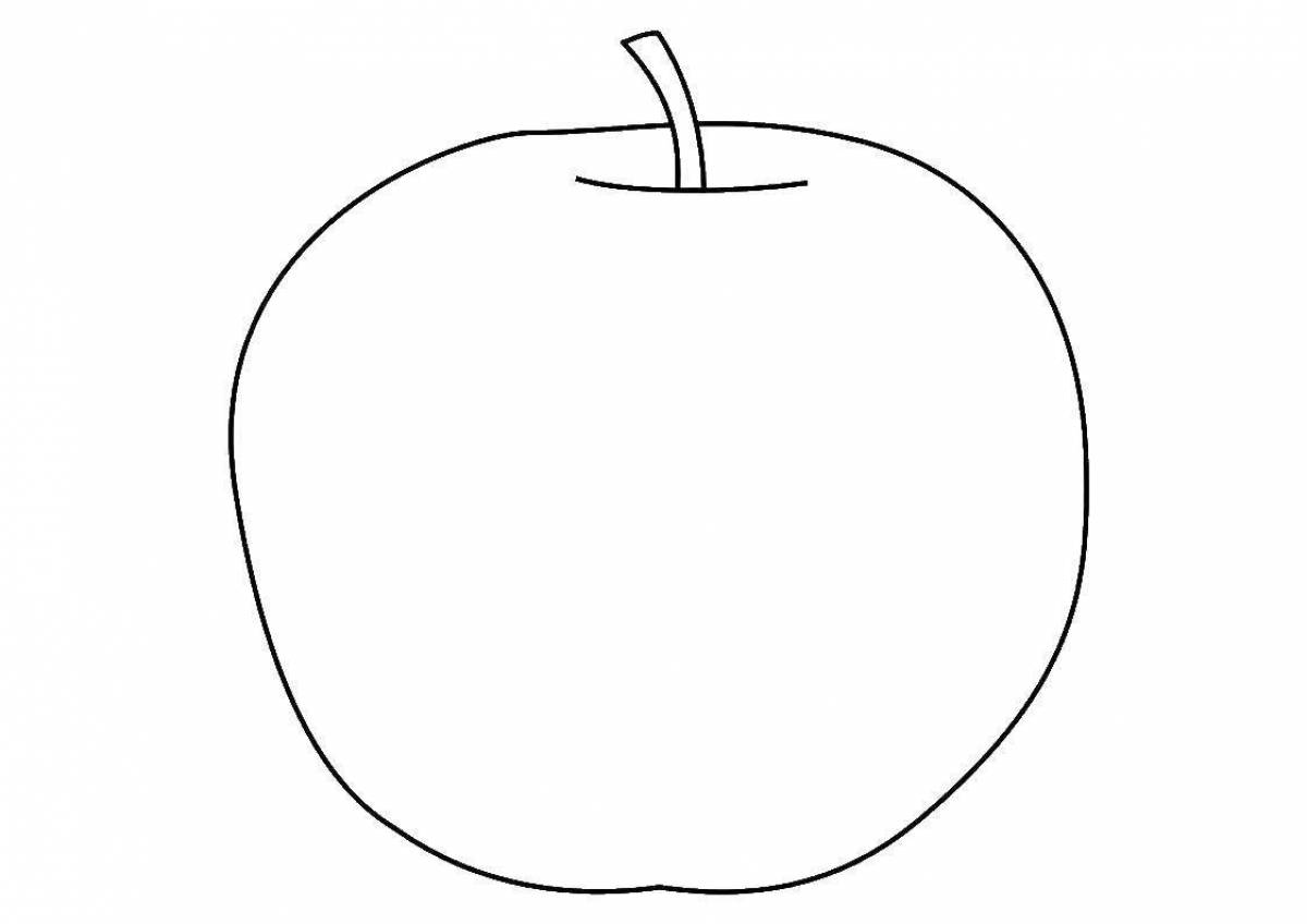 Glittering apple coloring book for kids