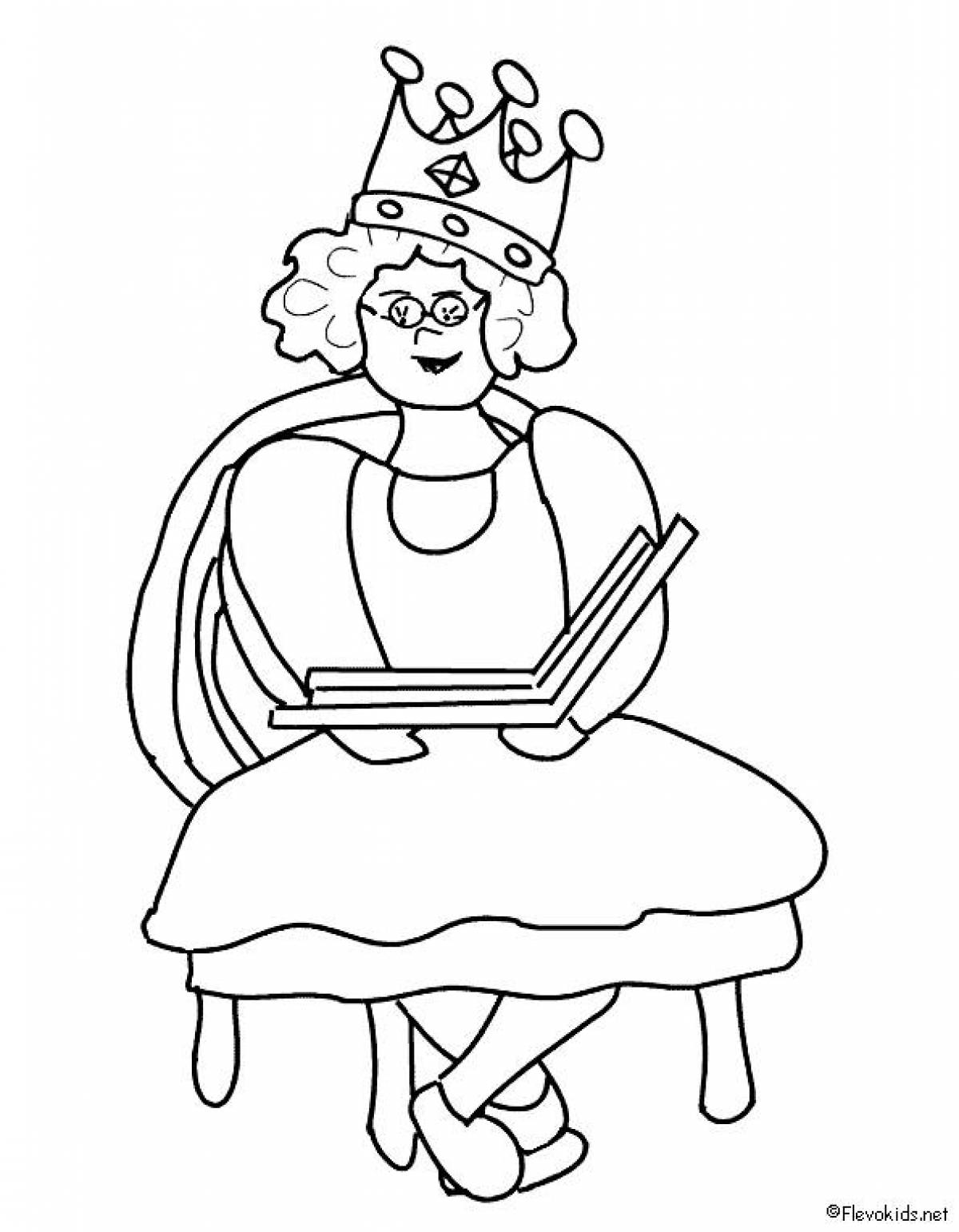 Attractive grandmother coloring book