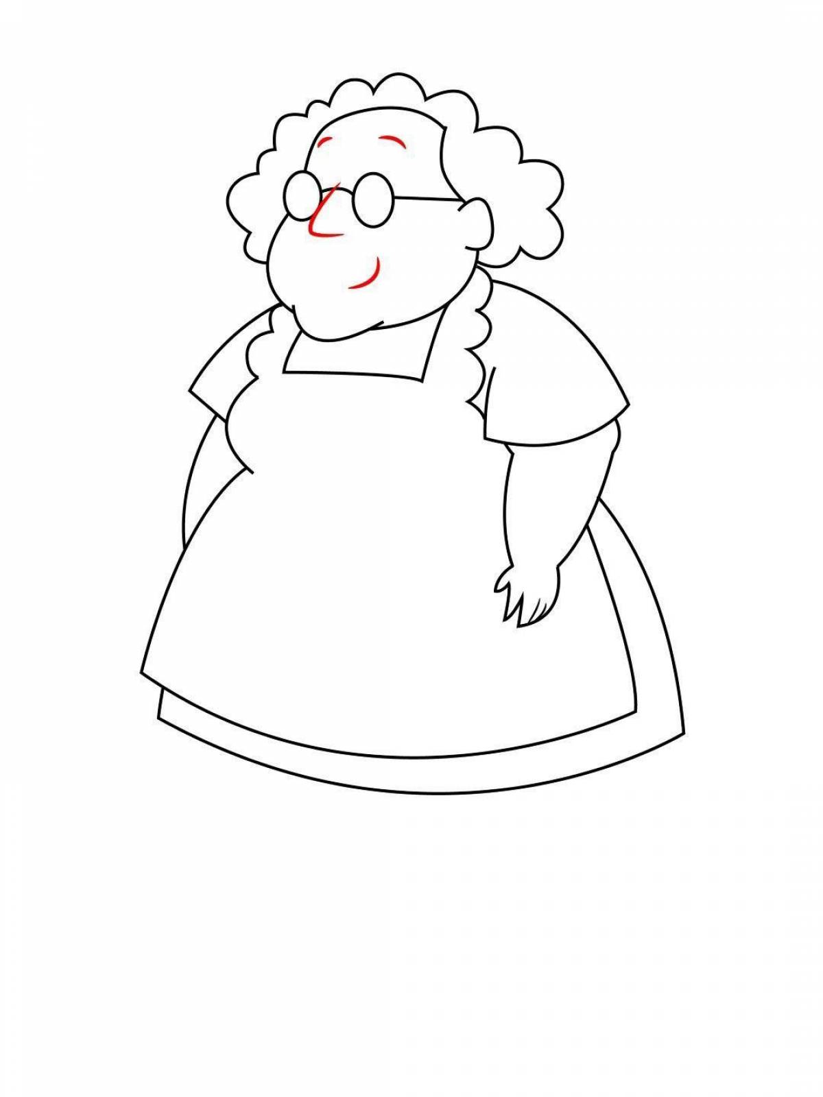 Great grandmother coloring page