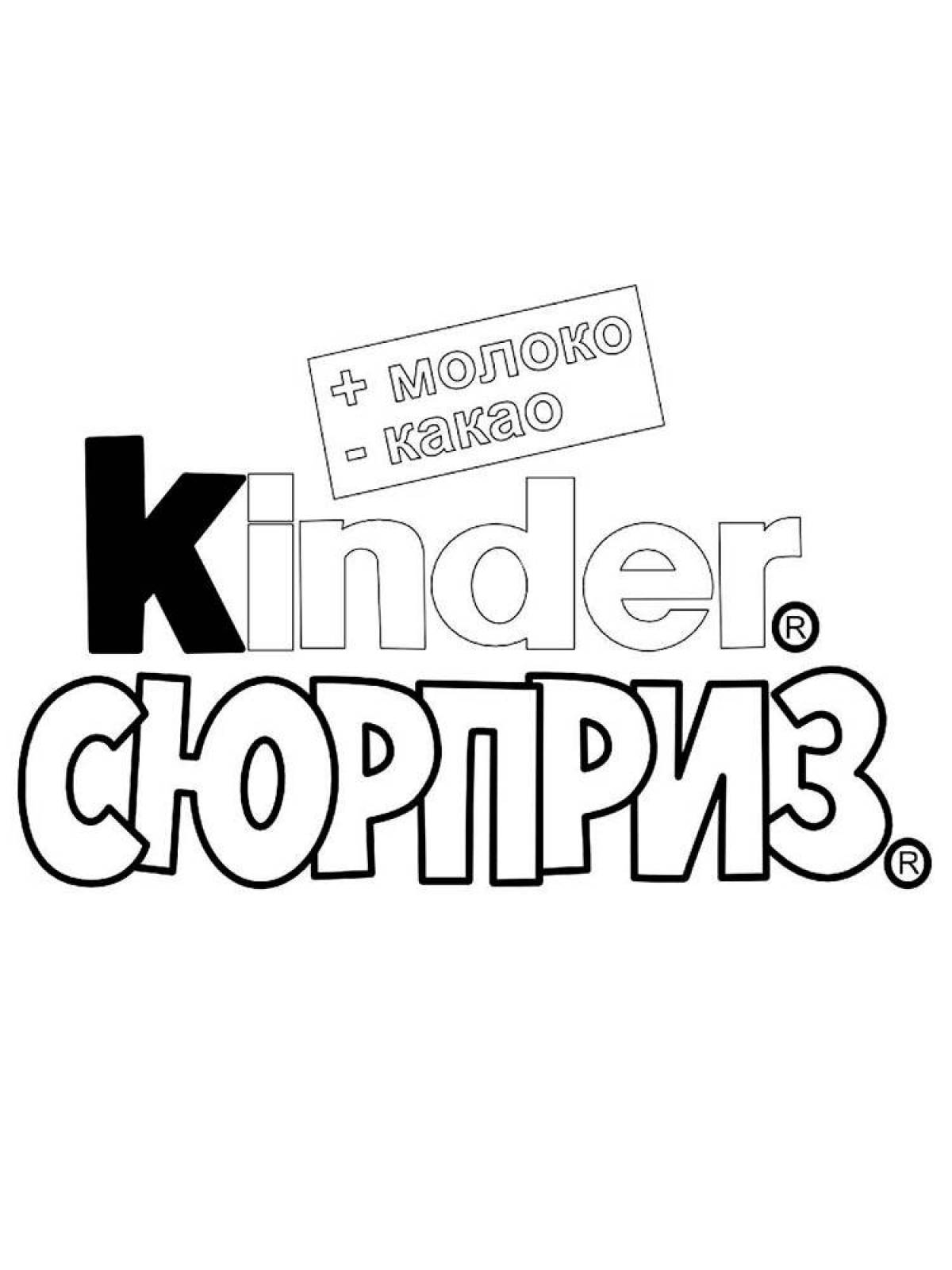Color-bright kinder coloring page