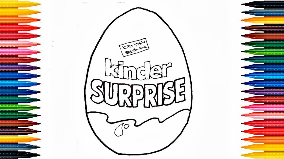 Charming kinder coloring page