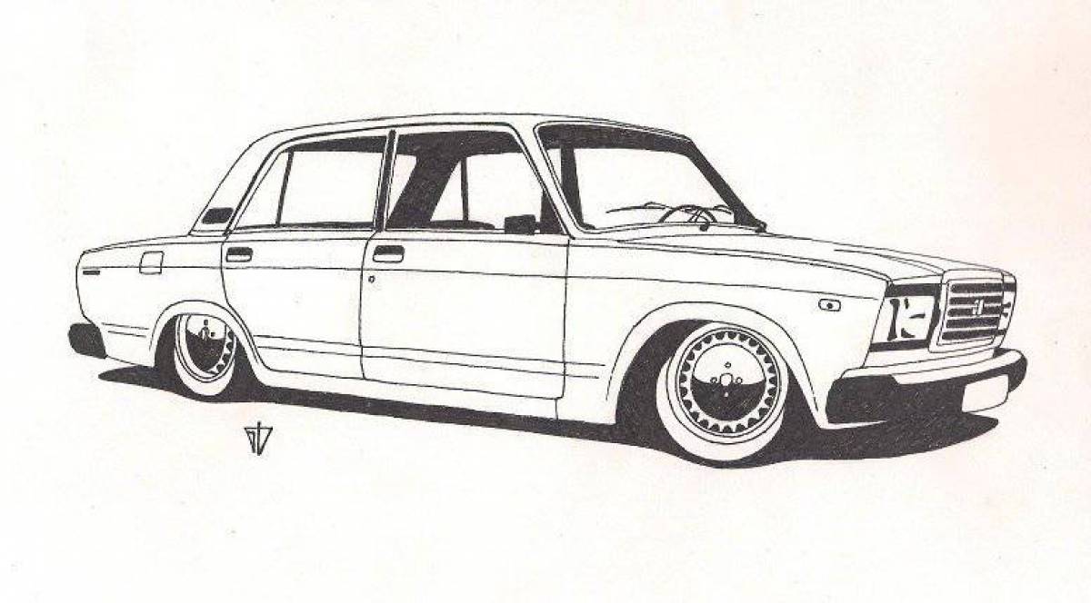 Coloring outstanding vaz 2107