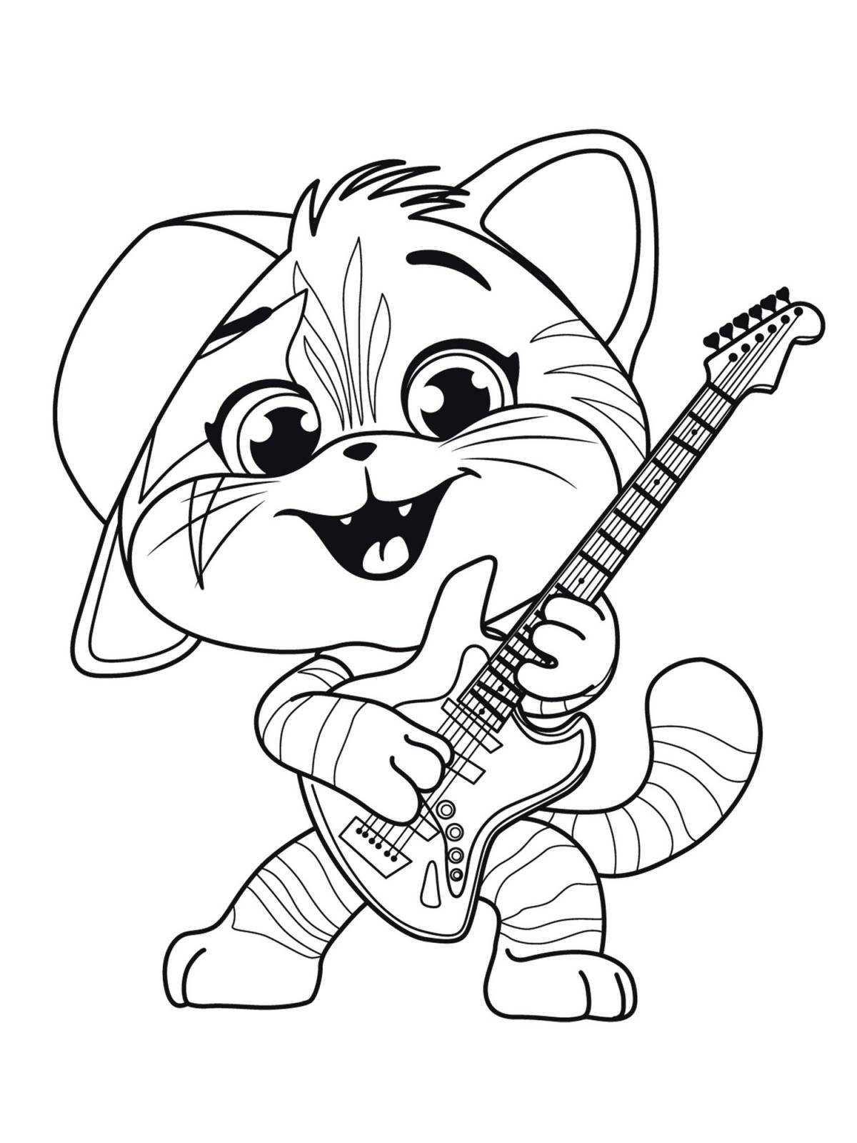 Little kittens coloring page