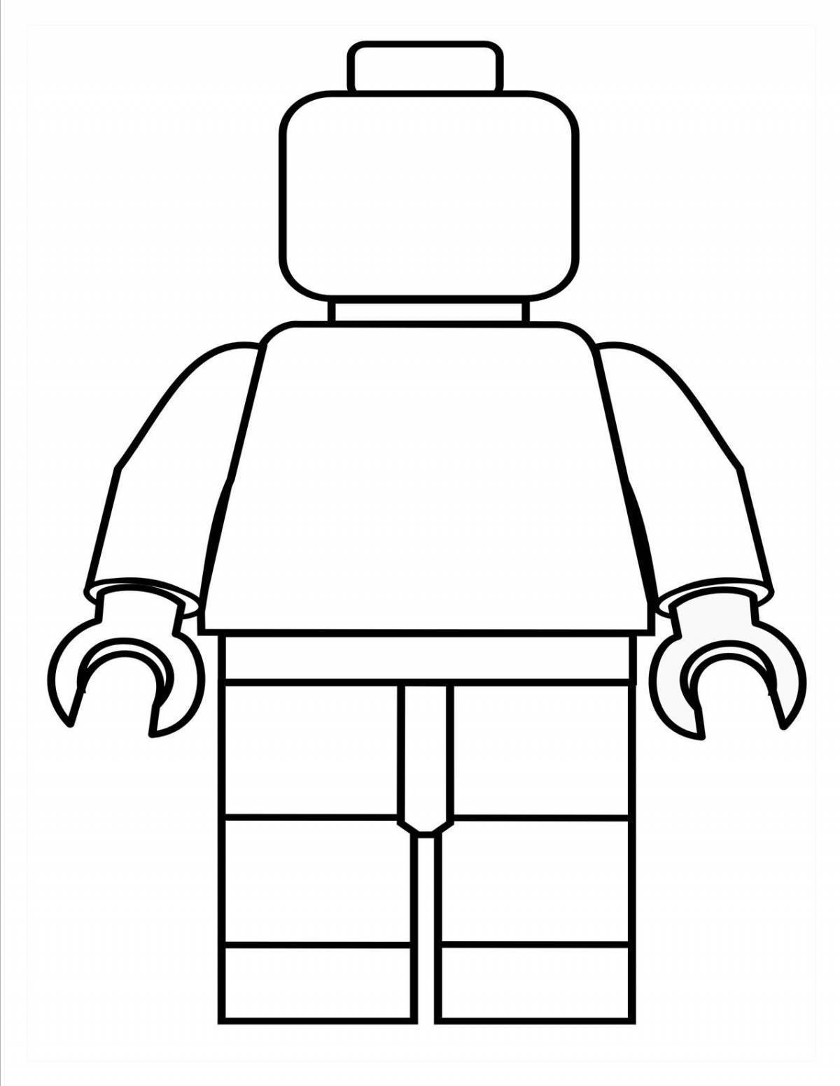 Картинка лего человечка раскраска