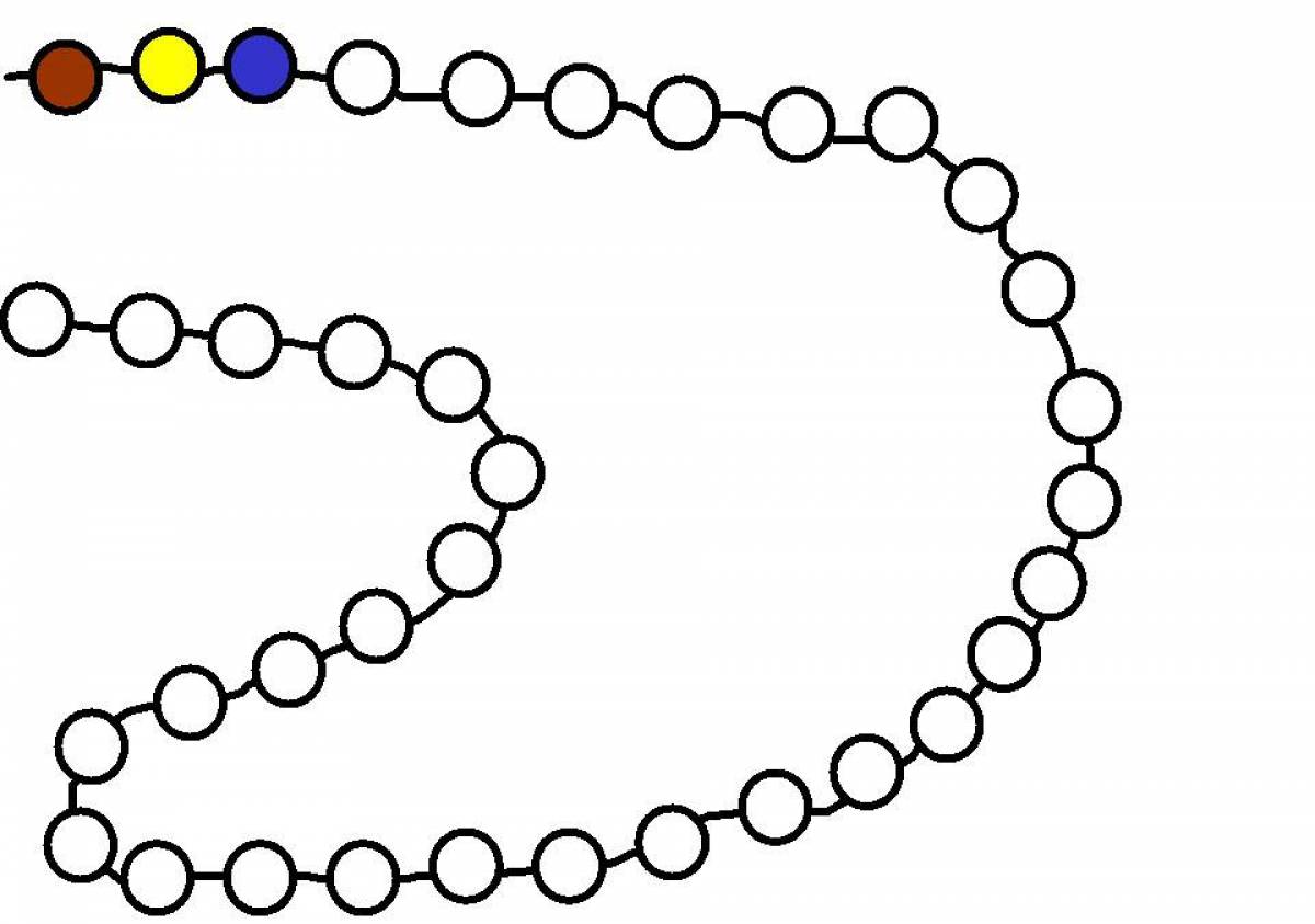 Цепочка из трех бусин. Бусы раскраска для детей. Дорисуй бусы. Рисование бусами. Бусы для раскрашивания детям.
