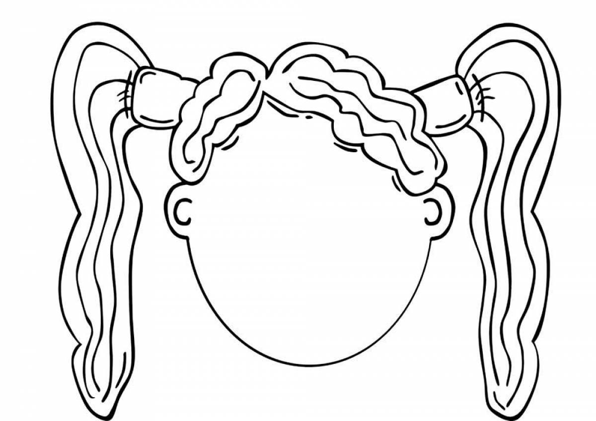 Рисунок лицо девочки раскраска