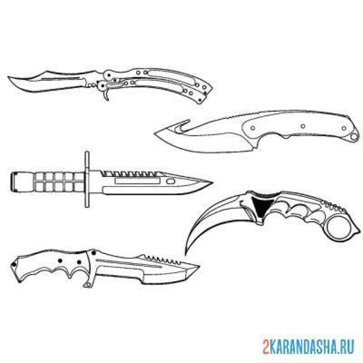 Шаблон ножа кукри из стандофф 2