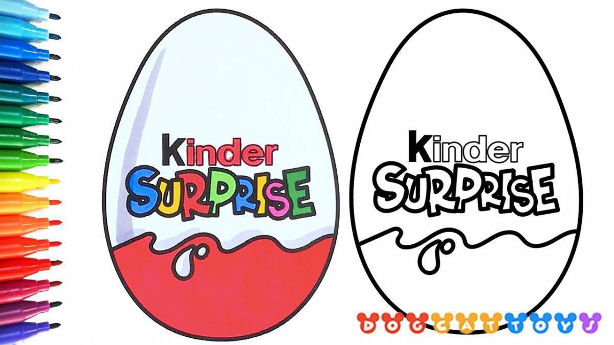 Нарисовать kinder сюрприз