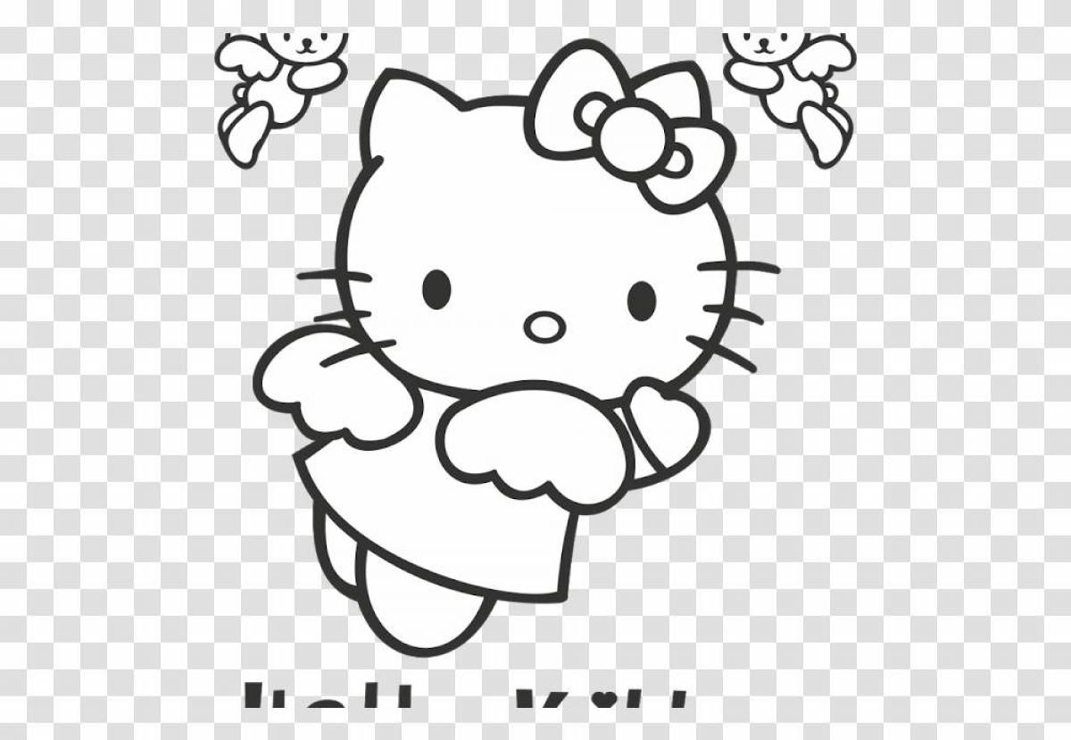 Bright hallow kitty kuromi coloring page