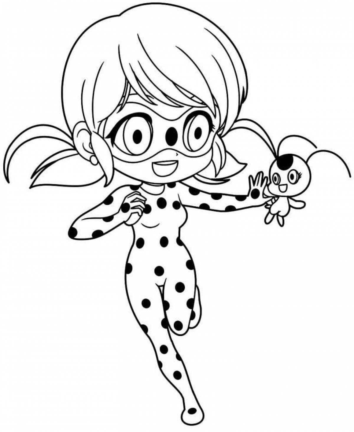 Lady bug coloring page