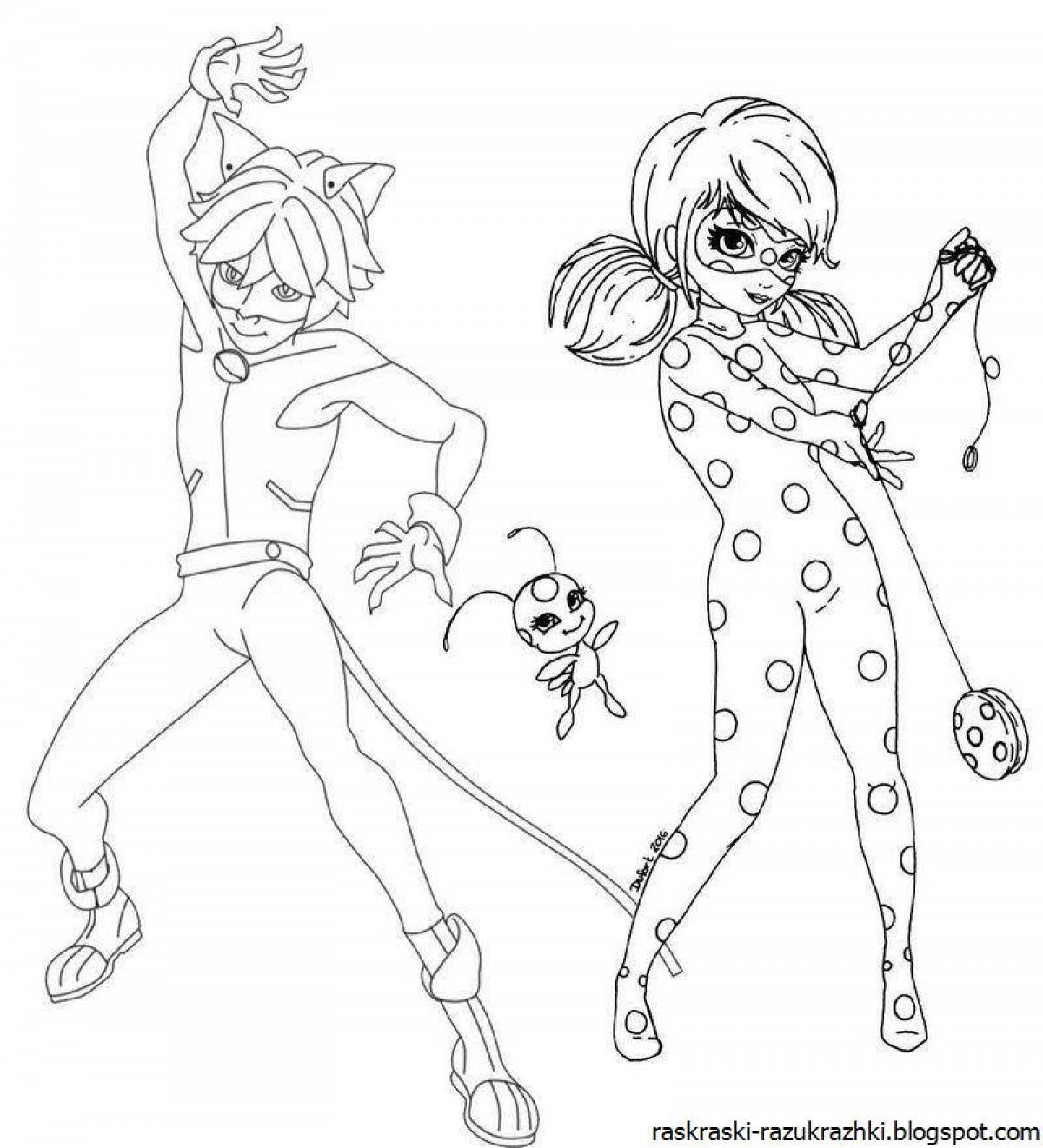 Gorgeous ladybug coloring page