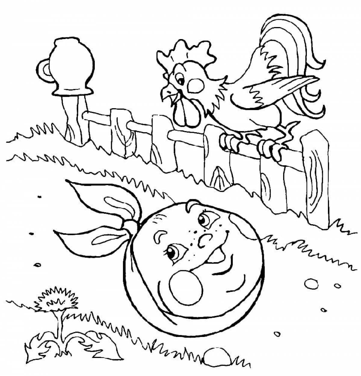 Creative kolobok coloring book for preschoolers