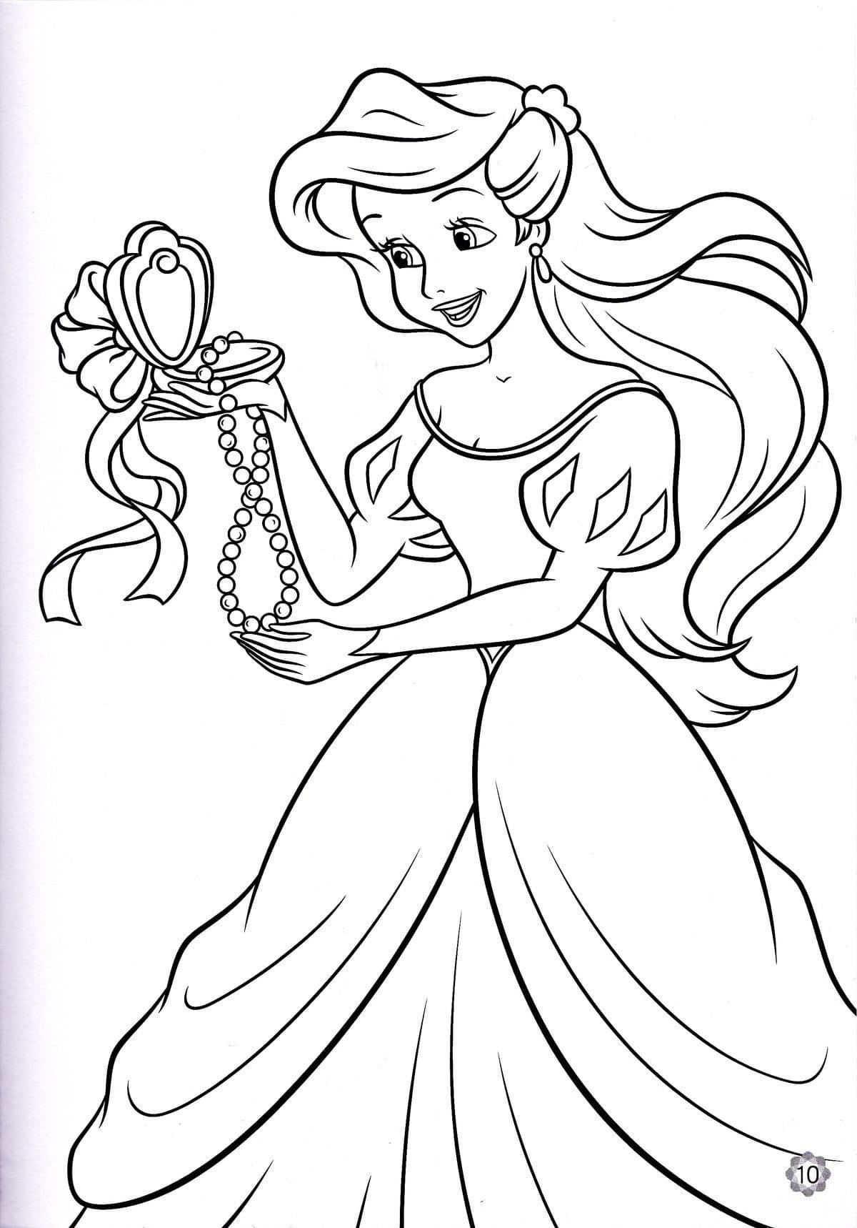 Gorgeous coloring book for children 6-7 years old princess