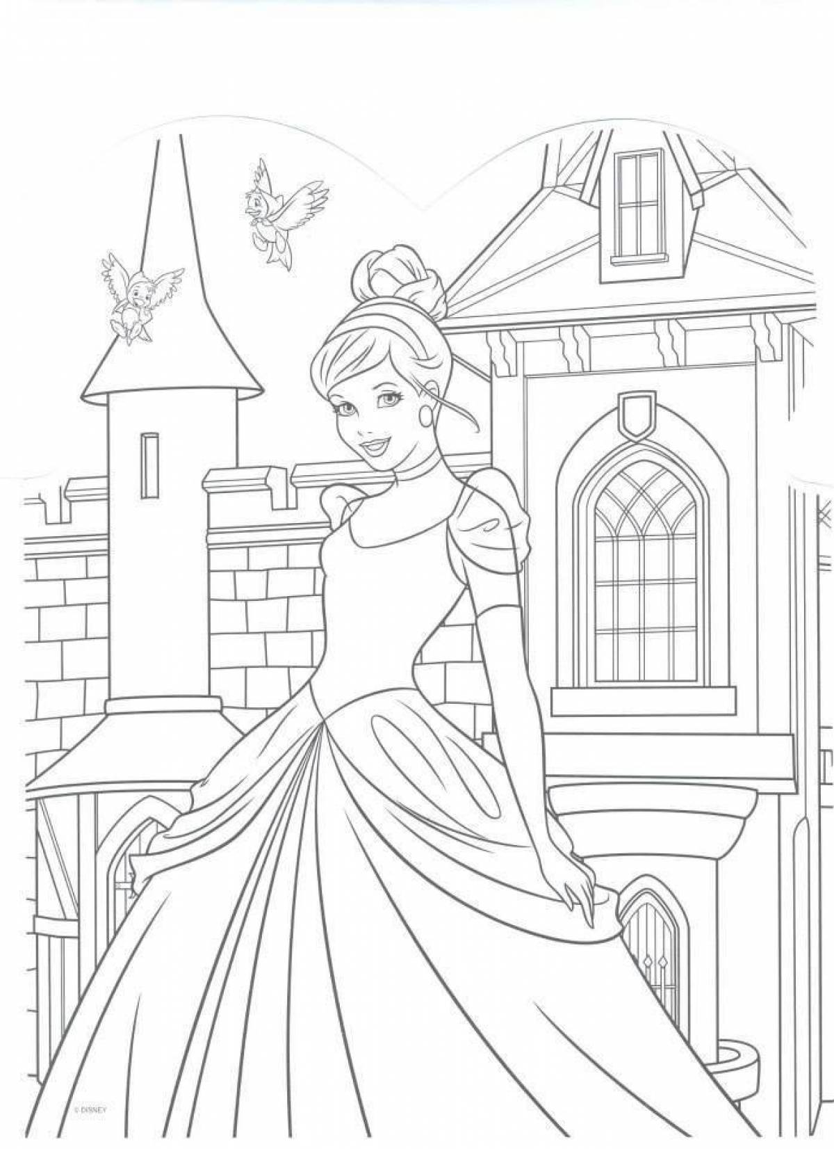 Princess castle coloring page