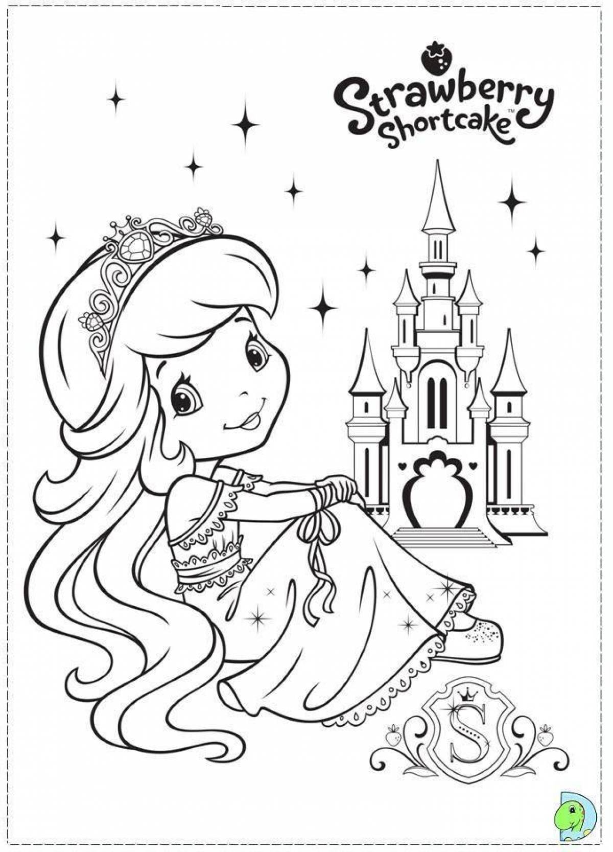 Coloring book dazzling princess castle