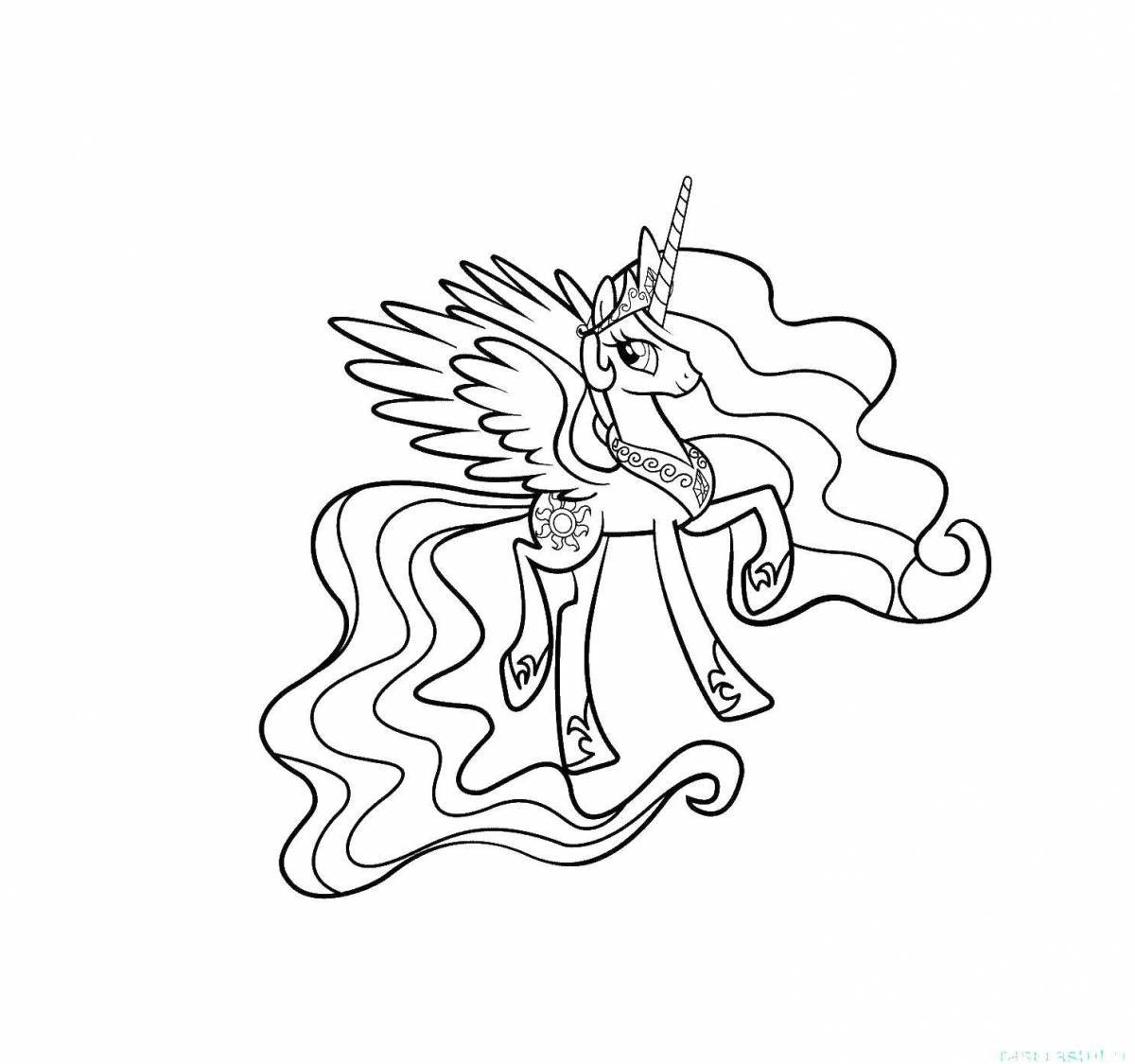 Awesome moon princess coloring page