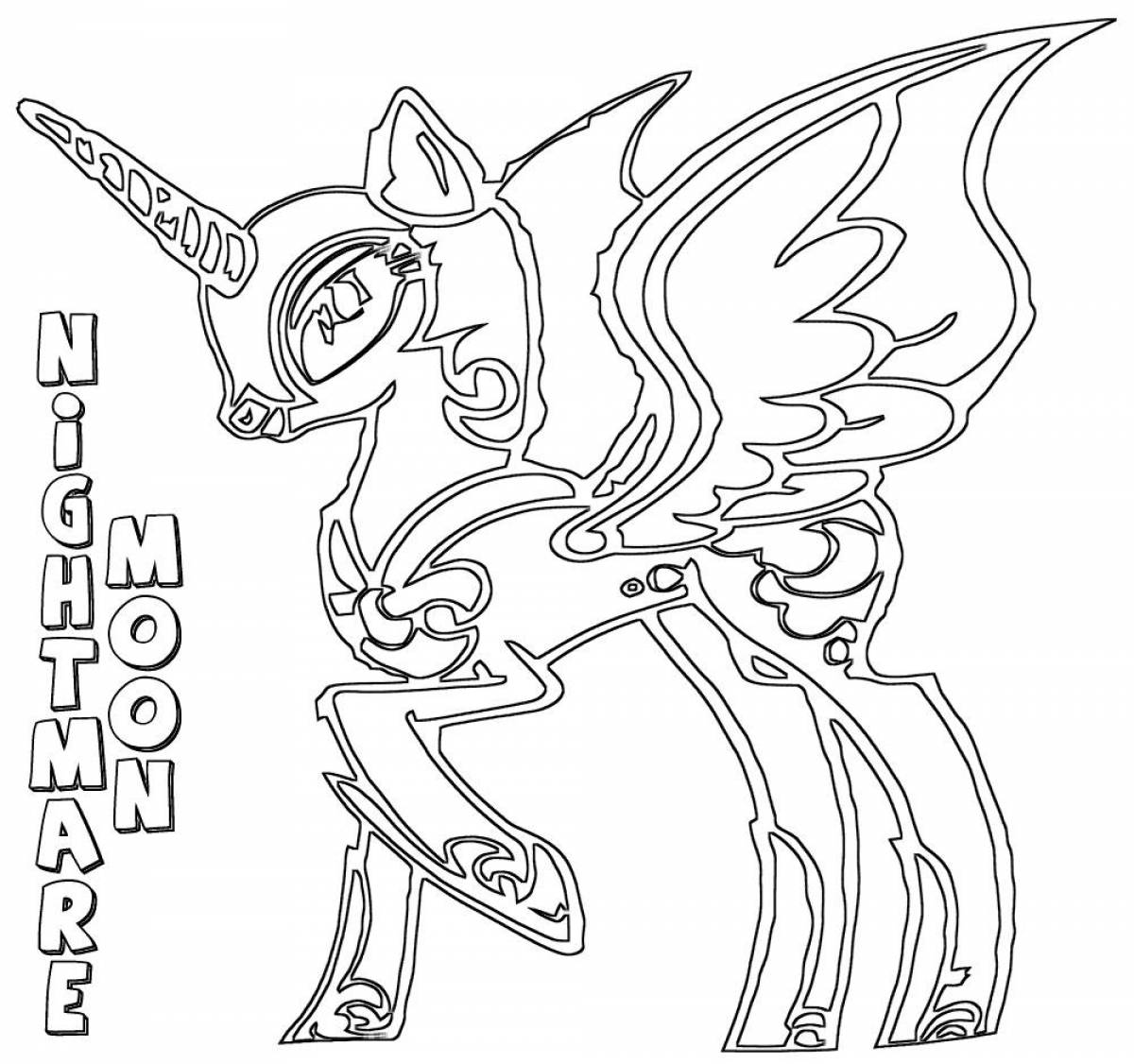 Blessed princess moon coloring page