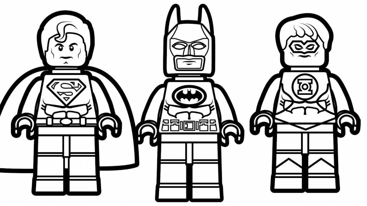 Exciting coloring lego men