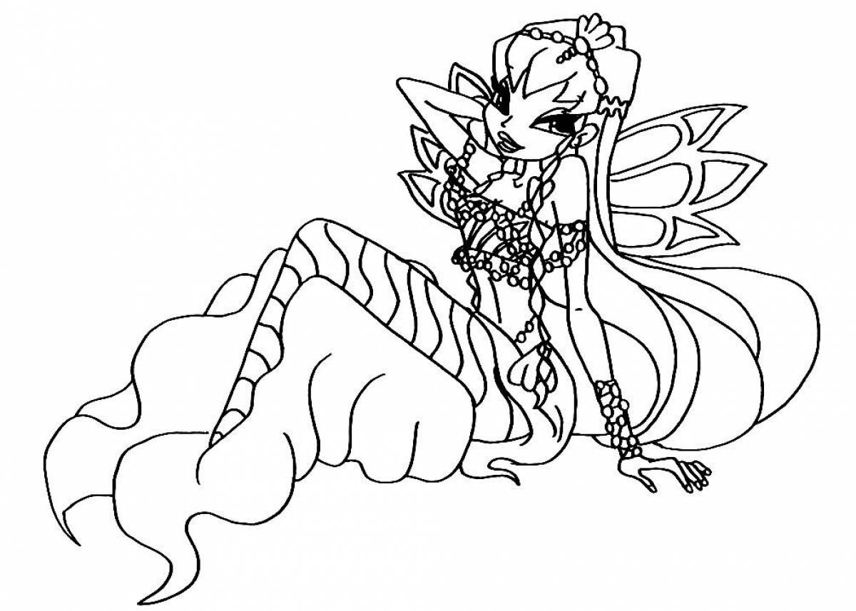 Amazing winx club coloring page