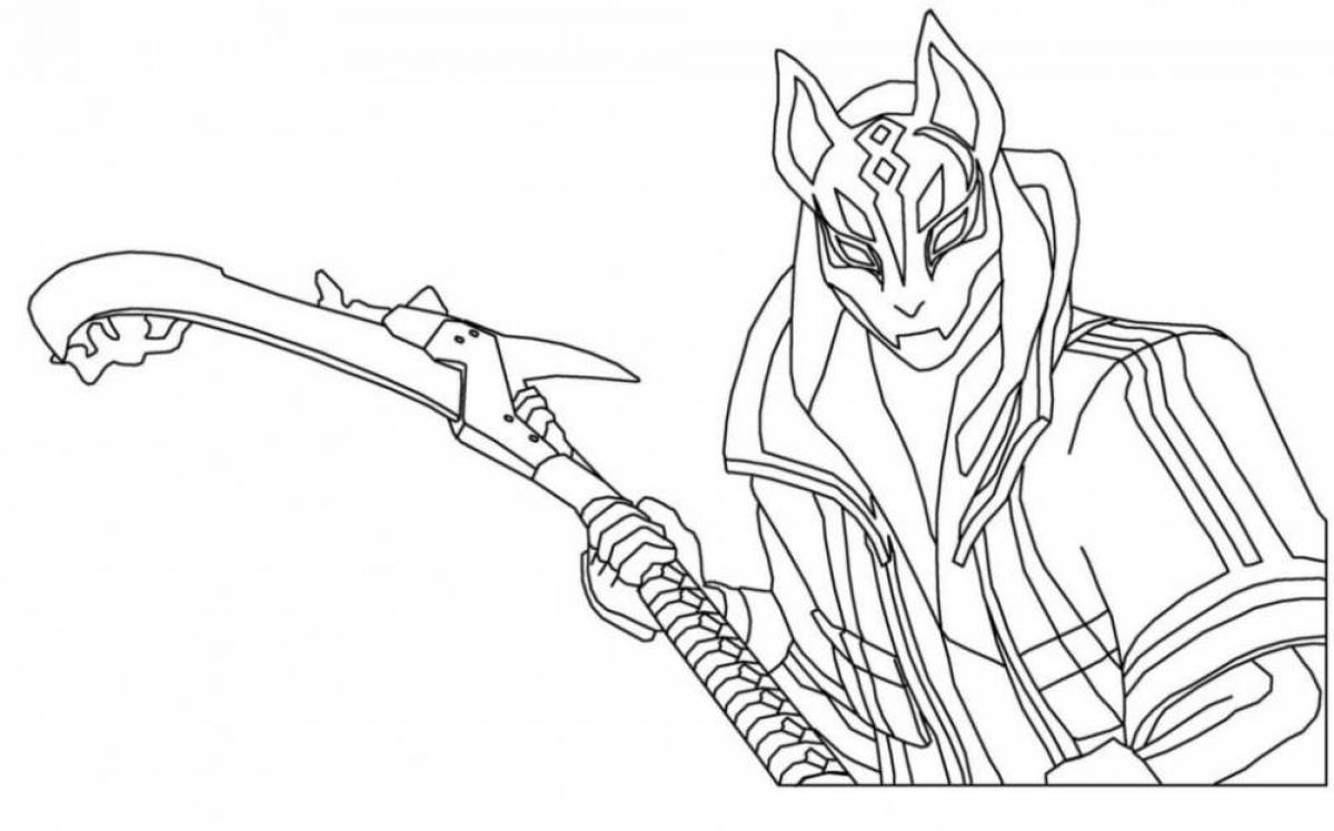 Animated amon gas coloring page