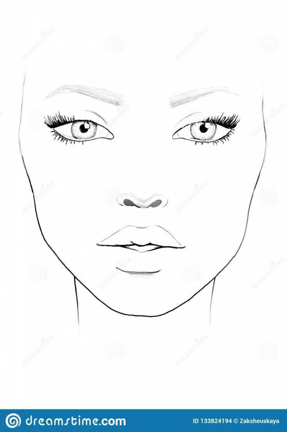 Bold face coloring for girls