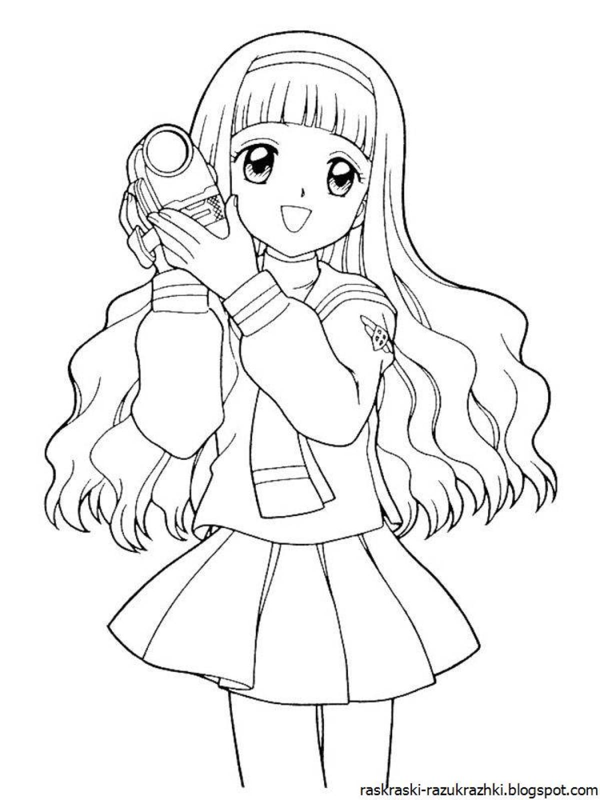 Enticing coloring pages for girls 12 years old anime