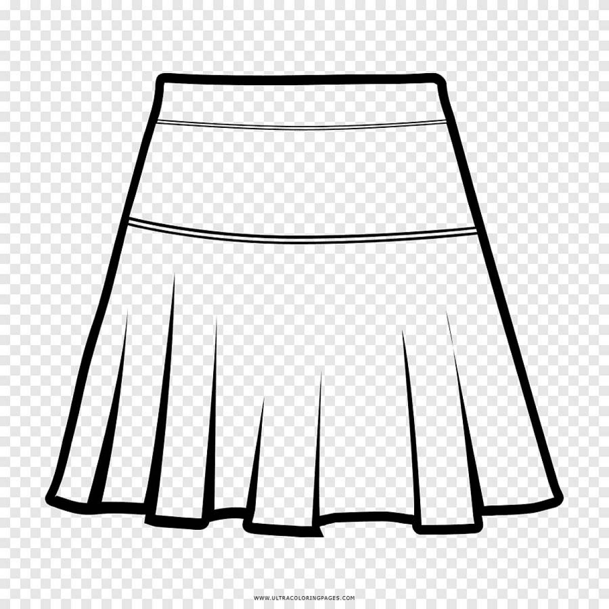 Coloring page joyful skirt