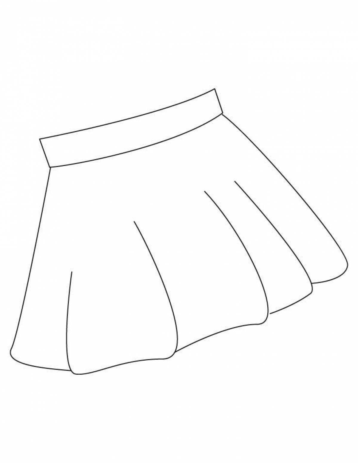 Coloring page beautiful skirt