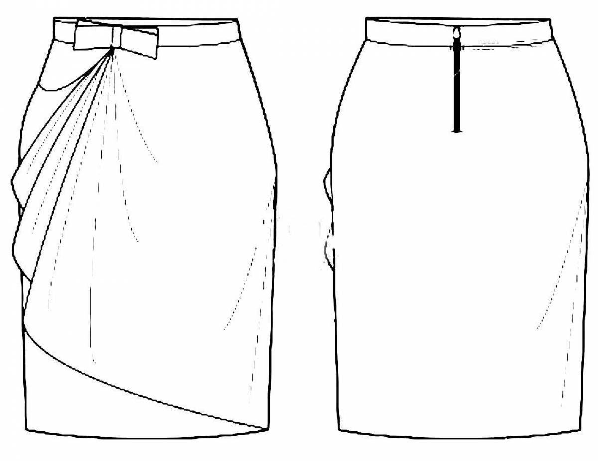 Coloring page funny skirt