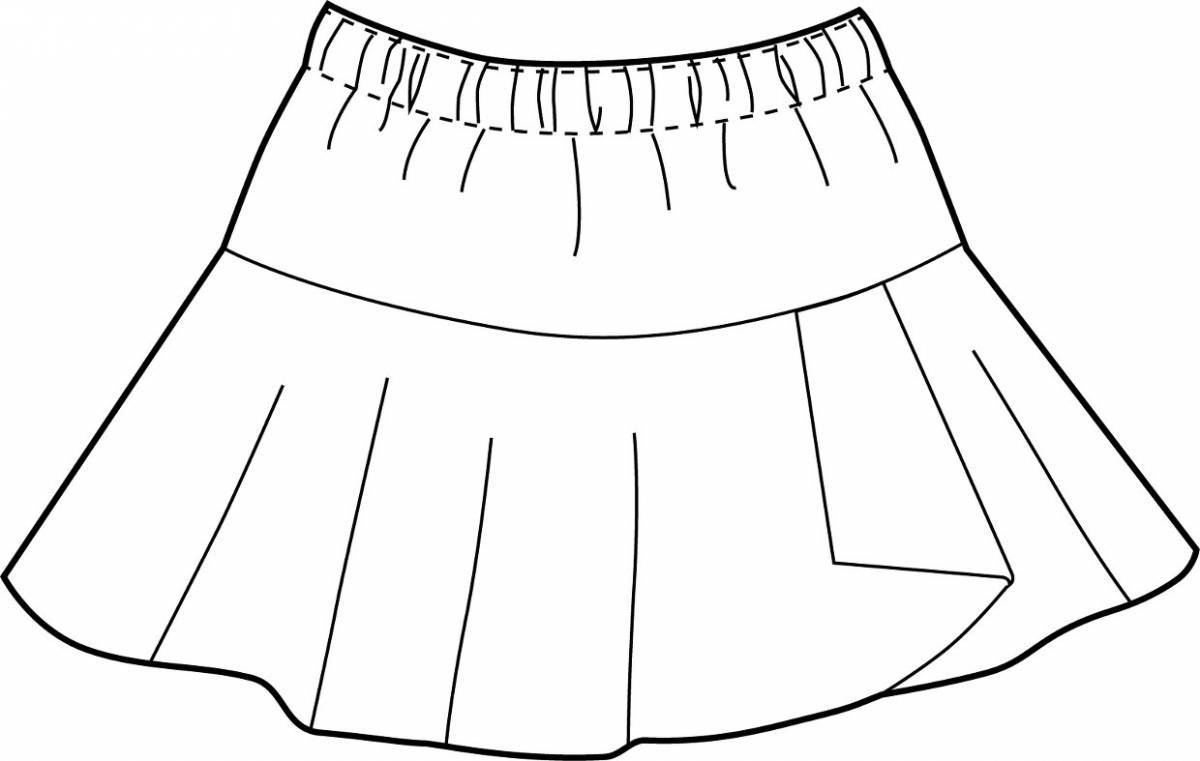 Luminous skirt coloring page