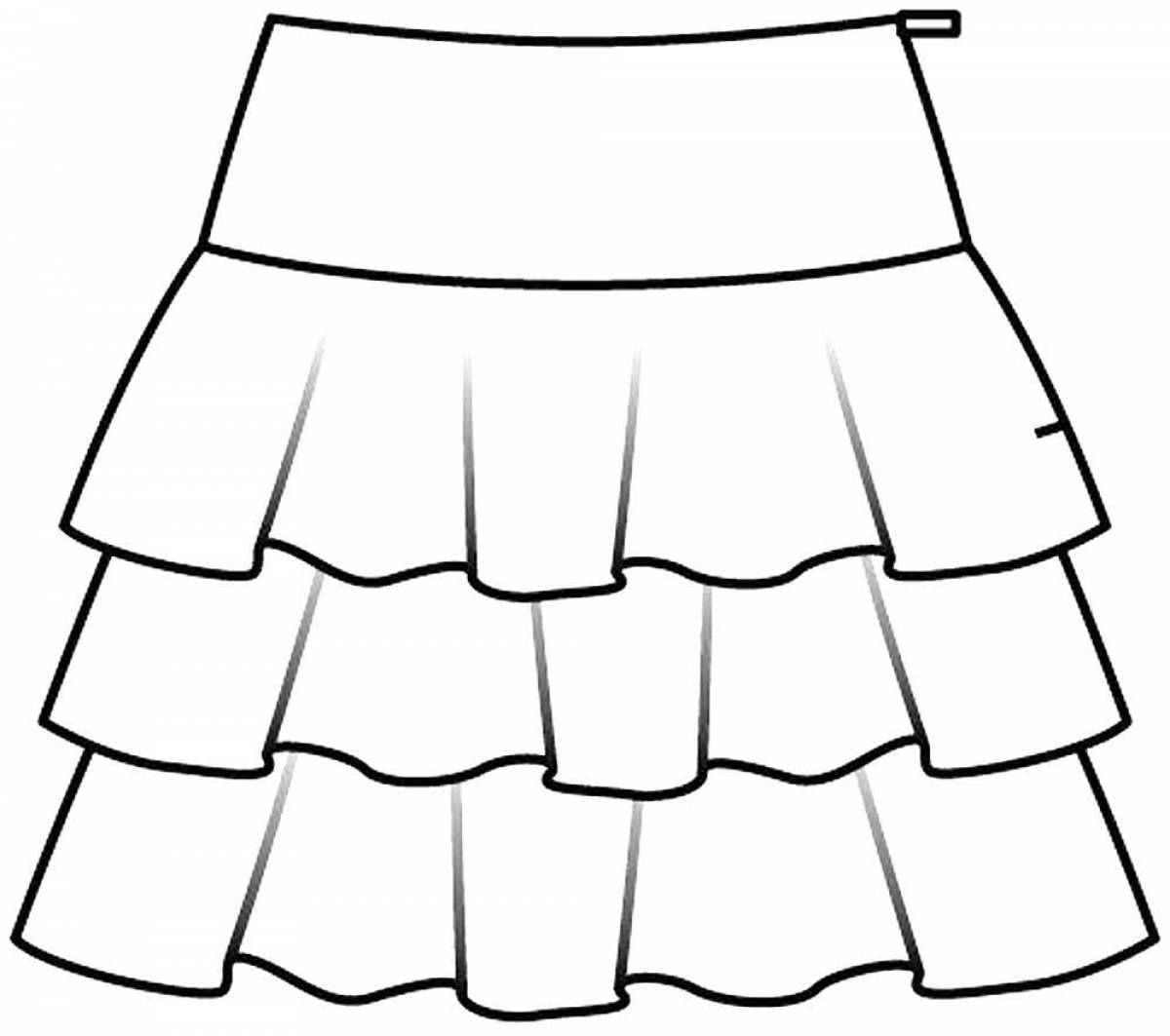 Раскраска сияющая юбка