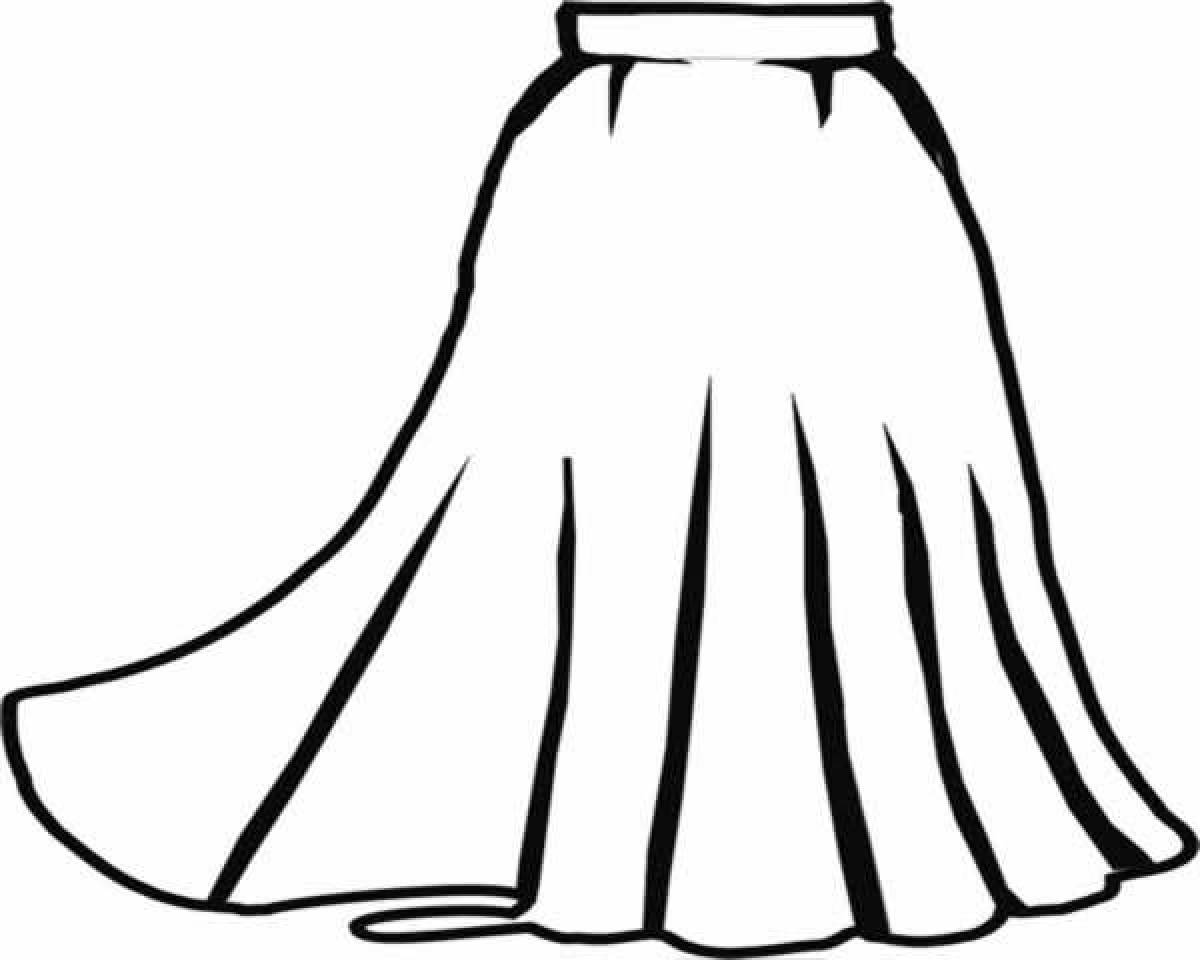 Sparkling skirt coloring page