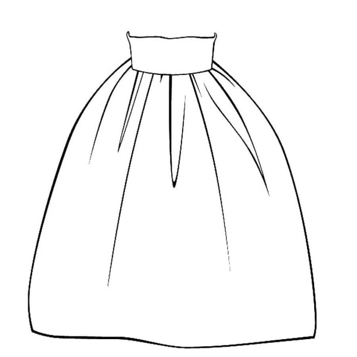 Coloring flowy skirt