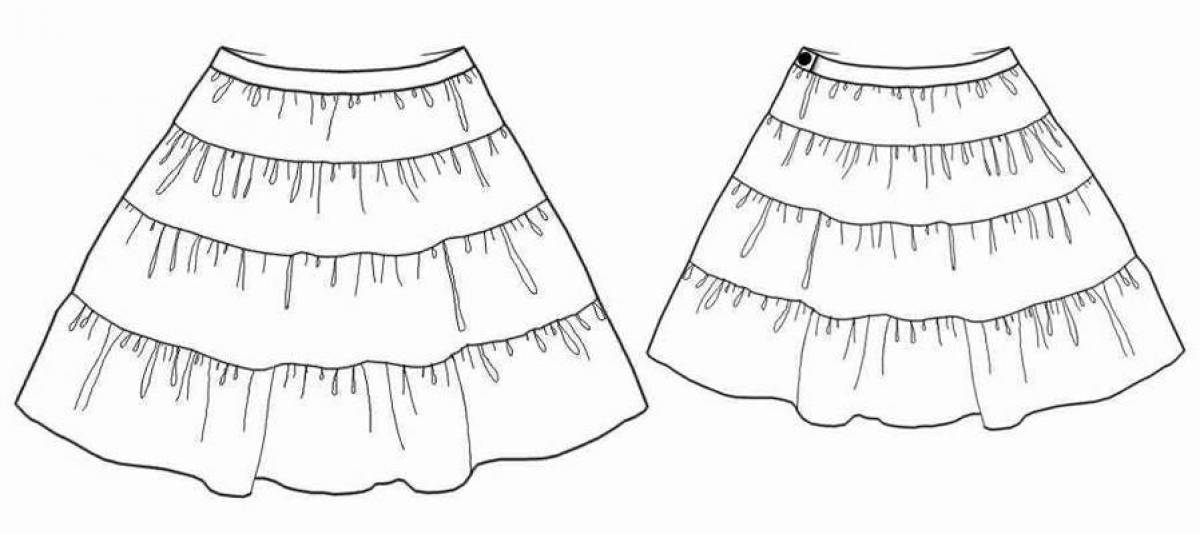 Очаровательная юбка-раскраска