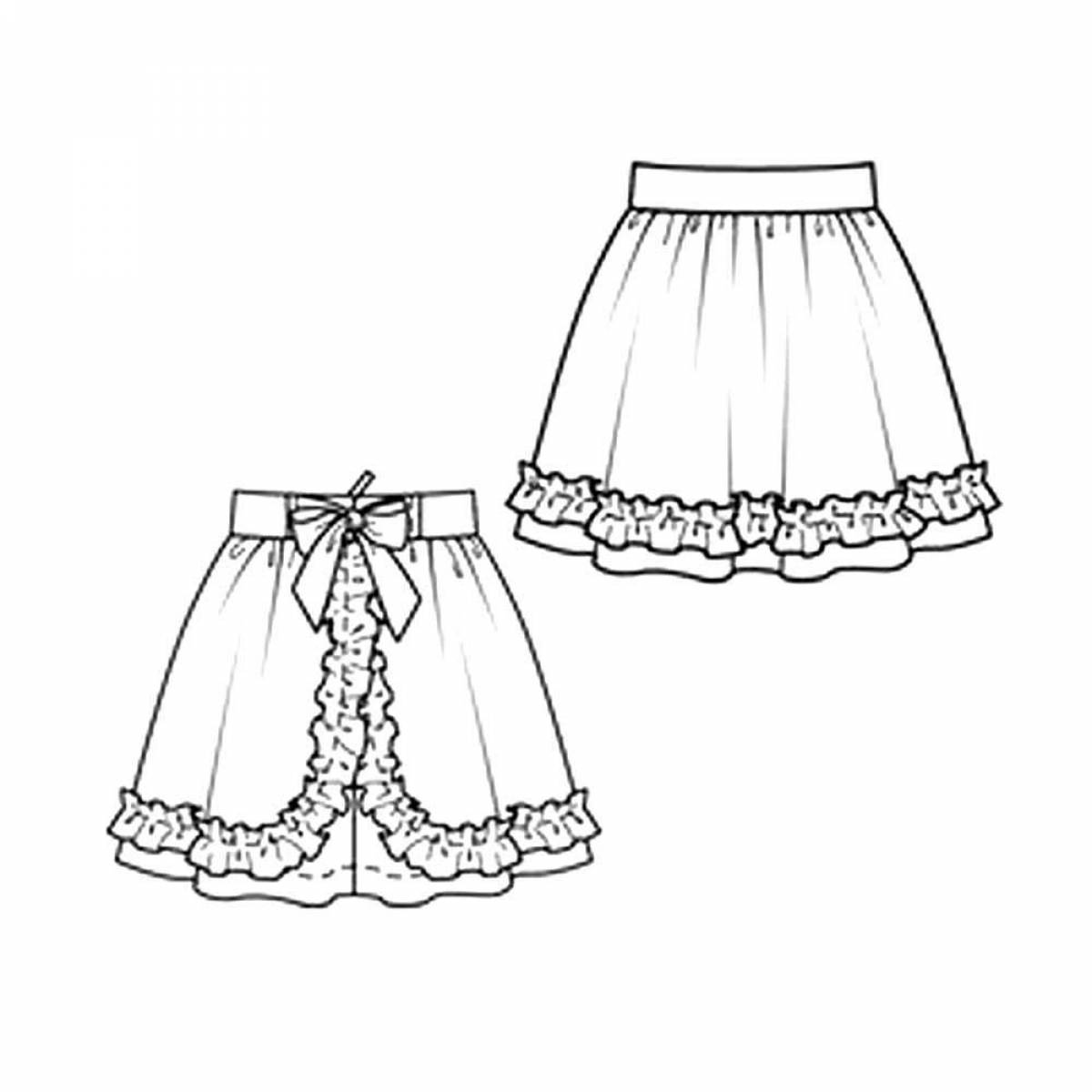 Coloring page exquisite skirt