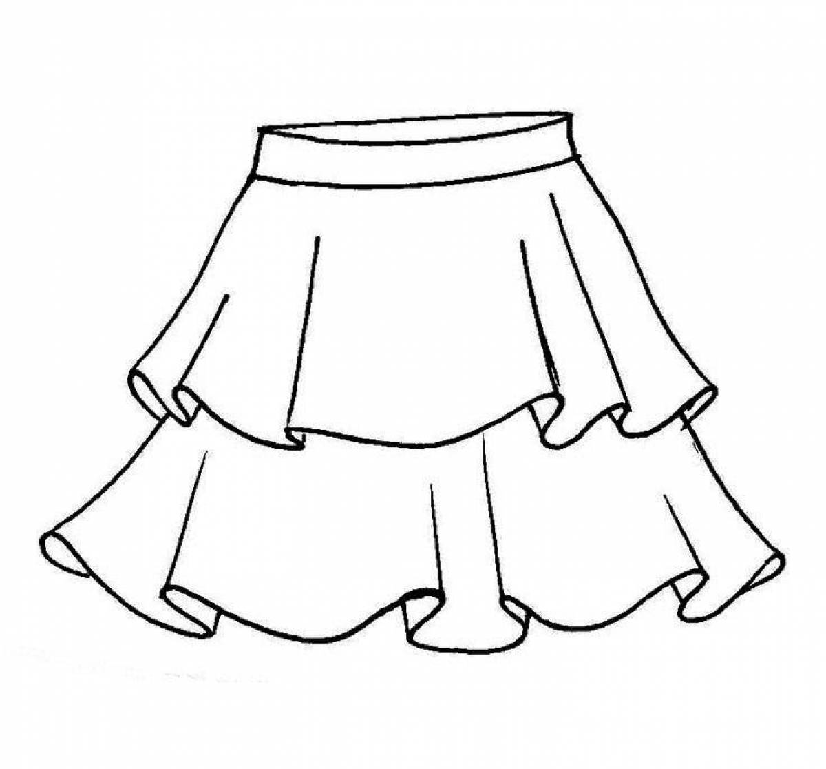 Coloring page graceful skirt
