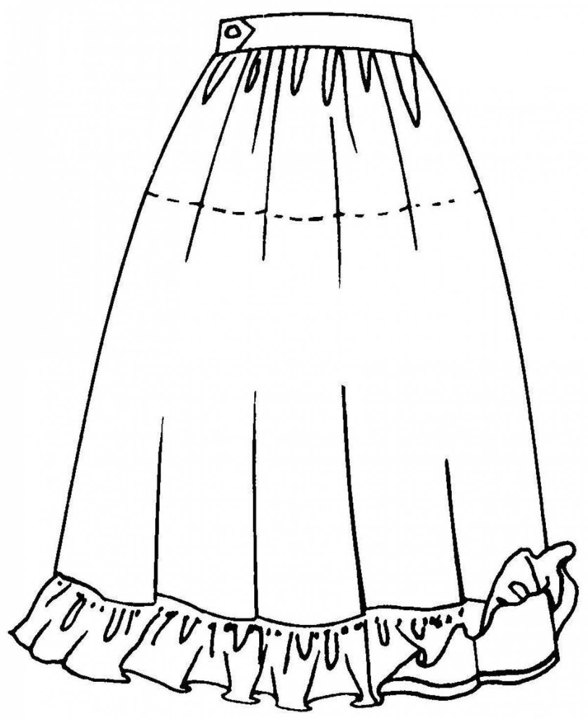Раскраска смелая юбка
