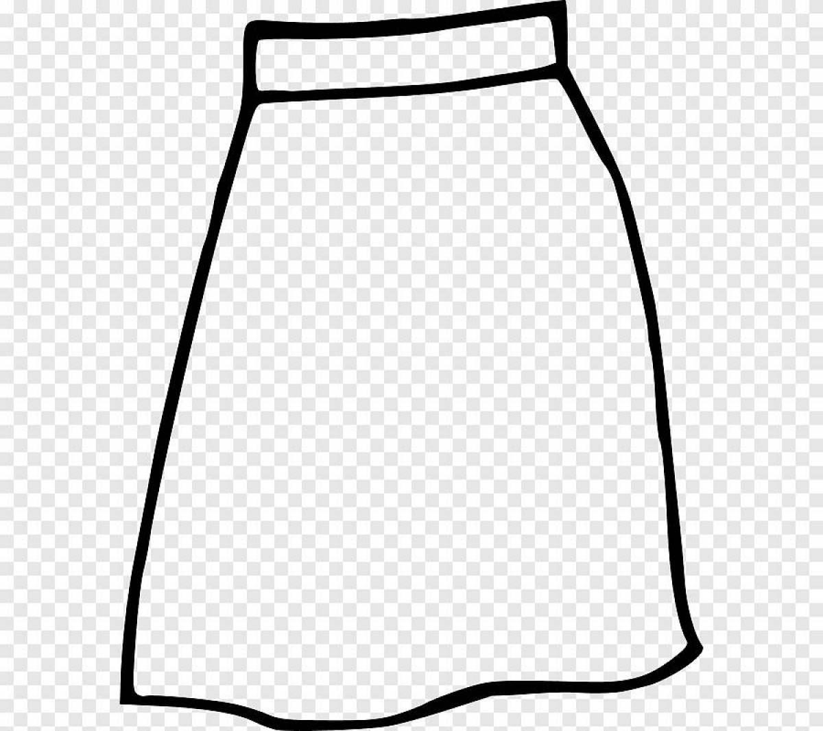 Coloring page bewitching skirt